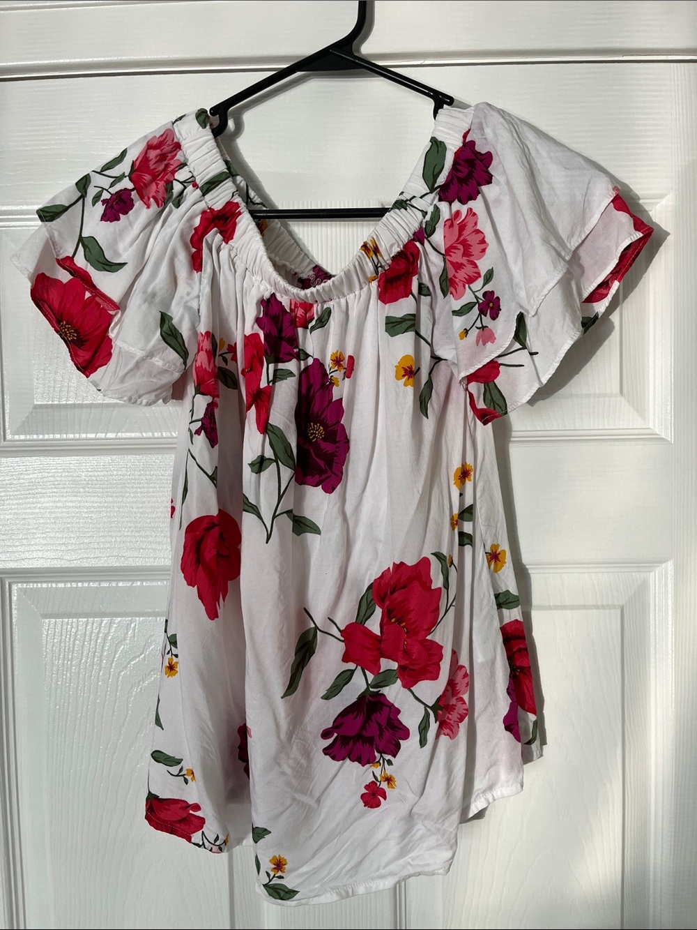 Old Navy Small Floral Off the Shoulder Top
